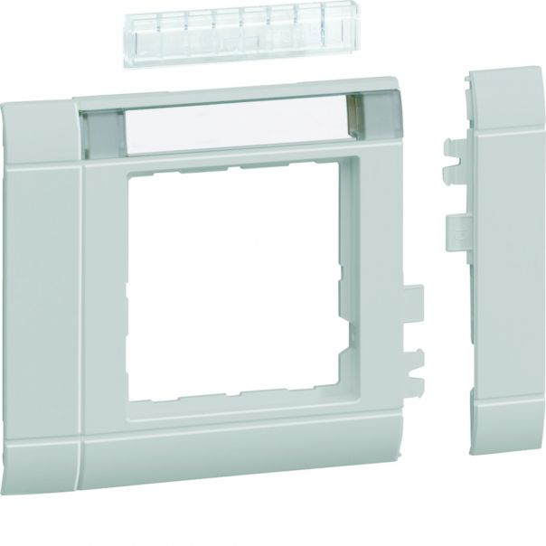 tehalit.WA Maskownica 80mm 1-kr 50x50mm pole opis. PC-ABS bezhalog. jasnoszary - GR0802B7035 - HAGER