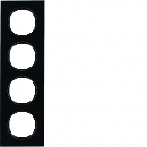 R.8 Ramka 4-krotna, szkło, czarny - 10142616 - HAGER