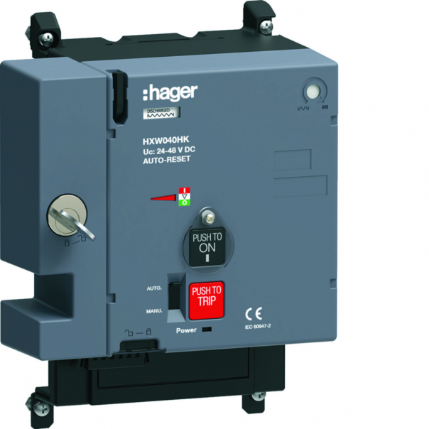 MCCB Napęd silnikowy x630/P630 24-48VDC z Auto-Reset i zamkiem - HXW040HK - HAGER