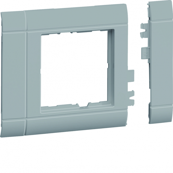 tehalit.WA Maskownica 80mm 1-krotna 50x50mm PC-ABS bezhalogenowy lakier alu - GR0800BLAN - HAGER