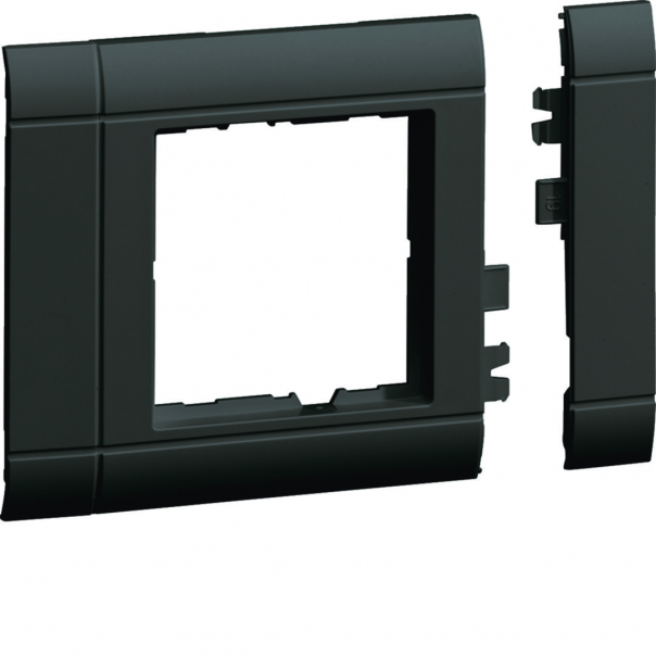tehalit.WA Maskownica 80mm 1-kr 50x50mm PC-ABS bezhalogenowy czarny - GR0800B9011 - HAGER