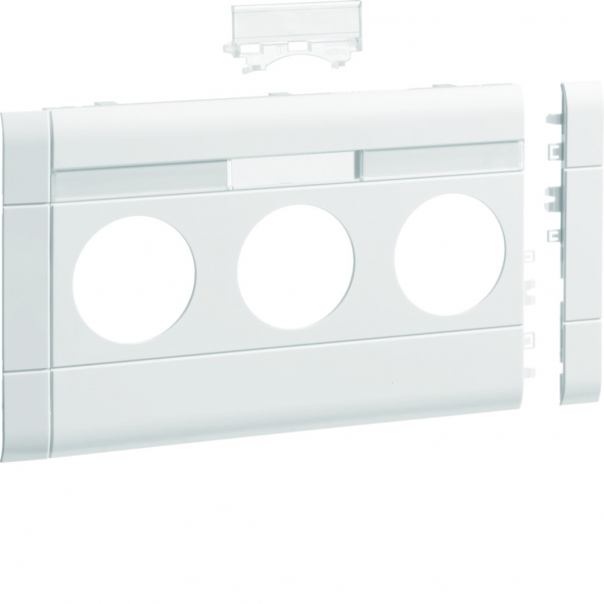 tehalit.WA Maskownica 3-krotna z polem opisowym ABS bezhalogenowy 120mm biały - GB120319016 - HAGER