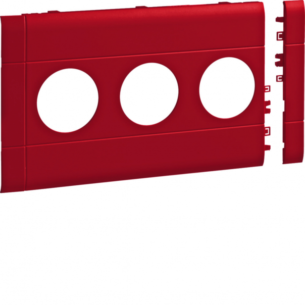 tehalit.WA Maskownica 3-krotna ABS bezhalogenowy 120mm czerwony - GB120303020 - HAGER