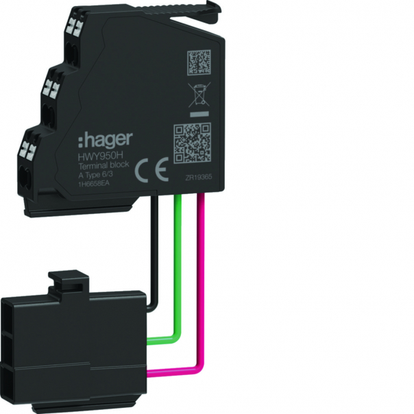 ACB HW Blok zacisków A TYPE 6/3 - HWY950H - HAGER - BERKER