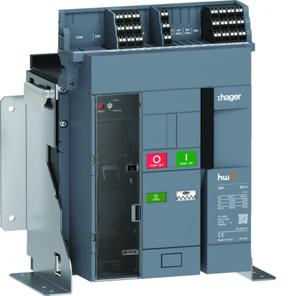 ACB HW1 42kA 630A 3P Wyłącznik powietrzny stacjonarny do wyzwalacza sentinel - HW1N306FB - HAGER