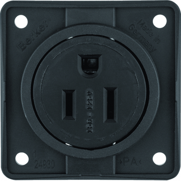 Integro Gniazdo z uziemieniem standard USA/KANADA NEMA 5-15R, brązowy mat - 862632501 - HAGER
