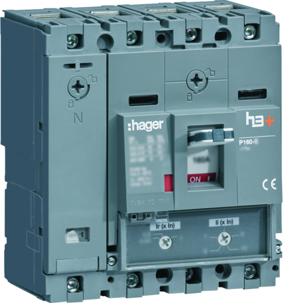 MCCB Wyłącznik mocy h3+ P160 4P 160A 40kA TM - HNS162DC - HAGER