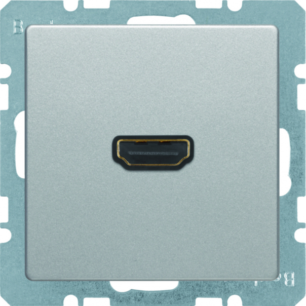 Q.x Gniazdo HDMI z przyłączem 90&deg; alu aks, lak - 3315436084 - HAGER