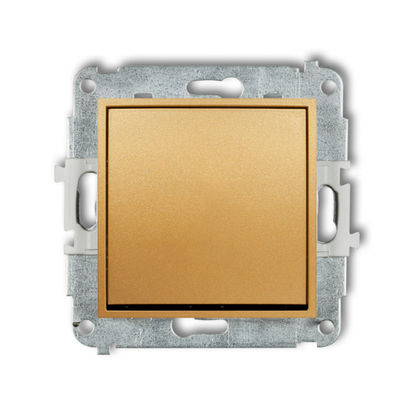 Mechanizm łącznika jednobiegunowego podtynkowy IP 20 / IP 44, 10AX 250V~ MINI złoty - 29MWP-1 - KARLIK