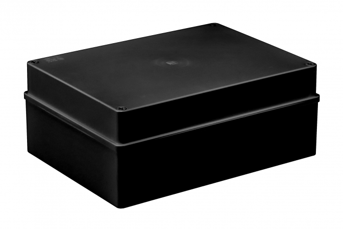 Puszka hermetyczna 300x220x120b/dł IP65 bezhalogenowa, czarna - S-BOX 616C - PAWBOL