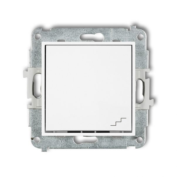 Mechanizm łącznika schodowego podtynkowy IP 20 / IP 44, 10AX 250V~ ICON biały mat - 25IWP-3 - KARLIK