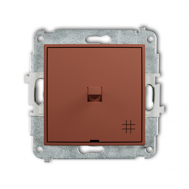 Mechanizm łącznika krzyżowego w stylu amerykańskim podtynkowy IP 20, 10AX 250V~ MINI terakota - 63MWPUS-6 - KARLIK