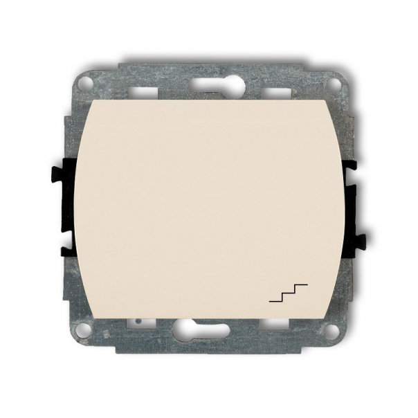 Mechanizm łącznika schodowego podtynkowy IP 20, 10AX 250V~ TREND beżowy - 1WP-3 - KARLIK