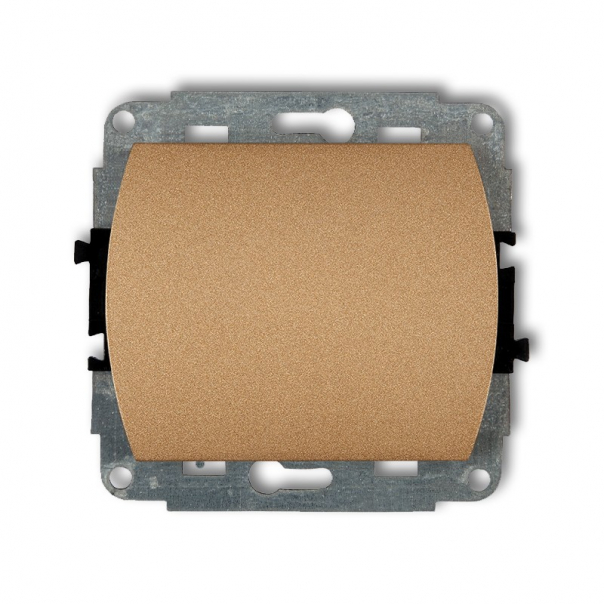 Mechanizm łącznika jednobiegunowego podtynkowy IP 20, 10AX 250V~ TREND złoty metalik - 8WP-1 - KARLIK