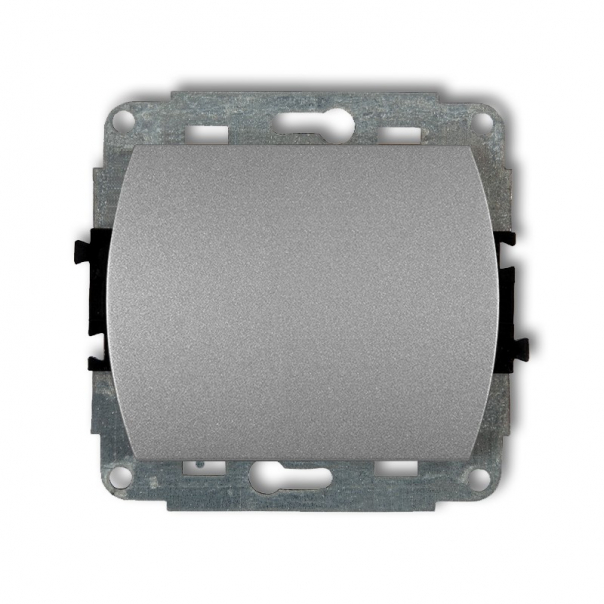 Mechanizm łącznika jednobiegunowego podtynkowy IP 20, 10AX 250V~ TREND srebrny metalik - 7WP-1 - KARLIK