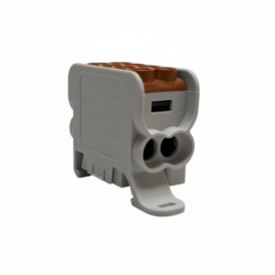 Blok dystrybucyjny - rozdzielczy HLAK 25 1P brązowy 2xAl/Cu 25mm2+16mm2 1000VAC/1500VDC  - MAG1251C00 - MOREK