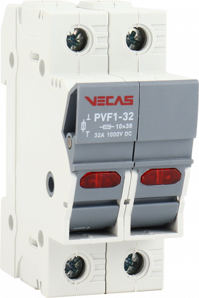 Podstawa bezpiecznikowa PVF1-32 2P 32A 10x38 1000V DC - VCS-PVF1-32-2P - VECAS