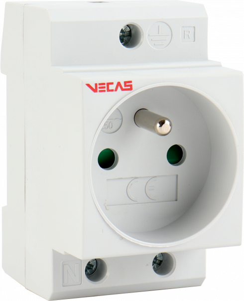Gniazdo modułowe 2P+Z 16A 230V AC - VCS-HJ4-230 - VECAS