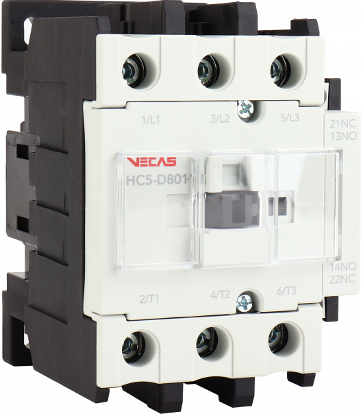 Stycznik mocy 65A AC-3 3P 1NO+1NC 230V AC - VCS-HC5-D-65-11-230 - VECAS