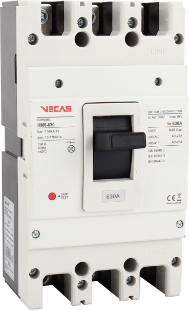 Rozłącznik izolacyjny HM6-630 630A 3P 400V AC - VCS-IS-HM6-630-630-3P - VECAS