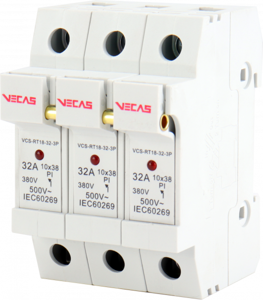 Podstawa bezpiecznikowa RT18-32 3P 32A 10x38 - VCS-RT18-32-3P - VECAS