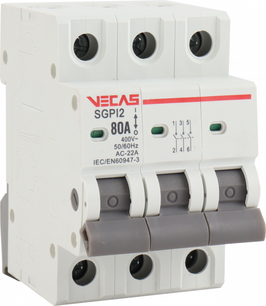 Modułowy rozłącznik izolacyjny 80A 3P - VCS-SGPI2-80-3P - VECAS