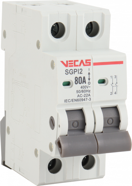 Modułowy rozłącznik izolacyjny 40A 2P - VCS-SGPI2-40-2P - VECAS