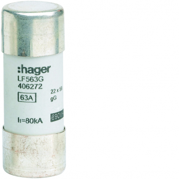 WKŁADKA BEZPIECZNIKOWA 22X58MM 25A GG ZWŁOCZNA - LF525G - HAGER