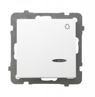 ŁĄCZNIK ZWIERNY ŚWIATŁO Z PODŚWIETLENIEM POMARAŃCZOWYM ZACISKI ŚRUBOWE 10AX 250V IP20 BIAŁY AS - ŁP-5GS/m/00 - OSPEL