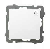 ŁĄCZNIK ZWIERNY DZWONEK ZACISKI ŚRUBOWE 10AX 250V IP20 BIALY AS - ŁP-6G/m/00 - OSPEL