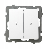 ŁĄCZNIK ŻALUZJOWY ZWIERNY ZACISKI ŚRUBOWE 10AX 250V IP20 BIAŁY AS - ŁP-7G/m/00 - OSPEL