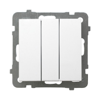 ŁĄCZNIK POTRÓJNY ZACISKI ŚRUBOWE 10AX 250V IP20 BIAŁY AS - ŁP-13G/m/00 - OSPEL