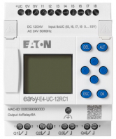 MODUŁ EASYE4 12-24VDC, 24VAC, 8DI(4AI), 4DO-R, Z WYŚWIETLACZEM EASY-E4-UC-12RC1. - 197211 - EATON