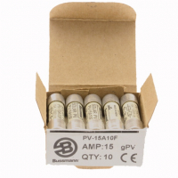 WKŁADKA BEZPIECZNIKOWA 10X38MM 15A 1000VDC GPV (DO FOTOWOLTAIKI) BUSSMANN - PV-15A10F - EATON