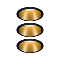 Oprawa wbudowana Cole Coin 3-st ścimnianie LED 3x6,5W 2700K 230V Czarny/Złoty-Mat /Tworzywo sztuczne - PL93404 - PAULMANN