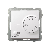 Regulator temperatury z czujnikiem podpodłogowym zaciski gwintowe BIAŁY MAT SONATA - RTP-1R/m/75 - OSPEL