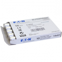 WKŁADKA CYLINDRYCZNA 14 X 51 MM 4A GG 500V AC C14G4 - C14G4 - EATON
